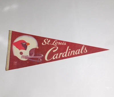 Vintage Original 1970s St Louis Cardinals NFL Helmet Logo Full Size Pennant Flag - Image 1 of 4