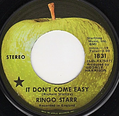 IT DON'T COME EASY Ringo Starr 45 Apple 1831 NEVER PLAYED! NM - Image 1 of 4