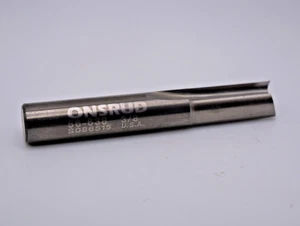 Punta per router in metallo duro a 2 flauti spirale O flauto - 3/8" x 3/8" x 2-1/2" x 3/8" - Foto 1 di 9