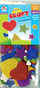 Pegatina adhesiva niños brillo corazones estrellas arte manualidades autoadhesiva - Imagen 1 de 1