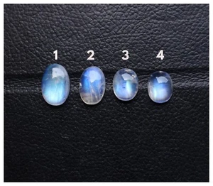 Moonstone Gemstone Natural Rainbow Fire Moonstone Pear Smooth Loose Cabochon - Picture 1 of 7