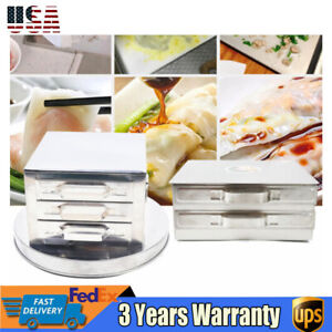 NEW Stainless 2/3Layer Steamer,Rice Noodle Roll Steaming Machine+Drawer Scraper