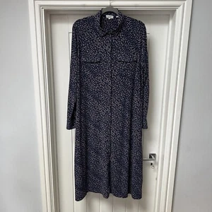 Fat Face Long Dress Women's UK 14 Multicoloured Button Up Fit & Flare Cotton Mix - Picture 1 of 15