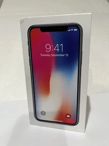 Apple iPhone X 64 Go argent BOITE VIDE UNIQUEMENT - Photo 1 sur 9