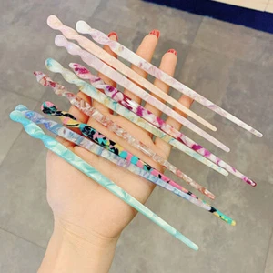 Women Hair Sticks Clip Chinese Style Vintage Headwear Acetate Chopstick Hairpin^ - Picture 1 of 26