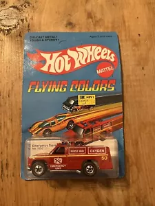 Hot Wheels Flying Colors 1974 Emergency Squad No.7650 On Card Unpunched. - Picture 1 of 6