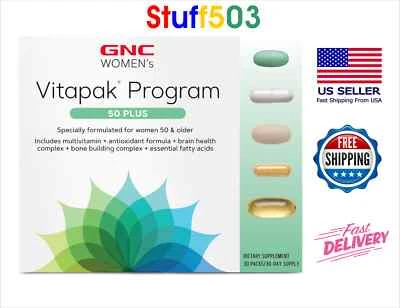 🔥 Women's Vitapak Program 50 Plus Energy Metabolism Supplement 30 Packs 08/26 - Image 1 of 3