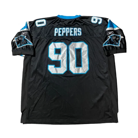 Authentic NFL Carolina Panthers #90 Julius Peppers Reebok On Field Jersey Sz 60 Cover