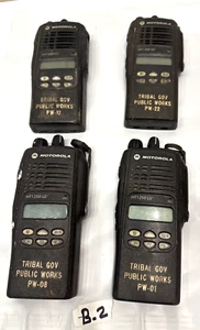 Lot Of 4 MOTOROLA HT1250-LS + TWO WAY RADIO UHF 403–470 MHz AAH25RDH9DP7AN - Picture 1 of 10