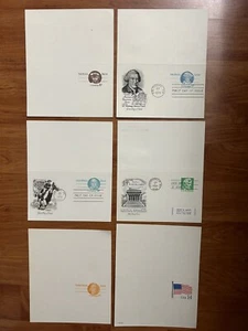 United States Postal Stationery In Lot #4 - 6 Different Double Reply Postal Card - Picture 1 of 2