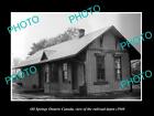 Old Postcard Size Photo Of Oil Springs Ontario Canada Railroad Depot C1940 1