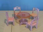 Vintage Fisher Price Once Upon A Dream Princess Castle Dollhouse Table & Chairs
