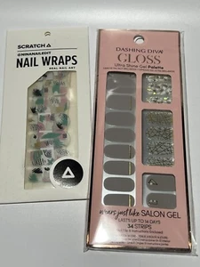 Dashing Diva Gloss Ultra Shine Nail Gel Palette &  Scratch Nail Wraps Set Of Two - Picture 1 of 7