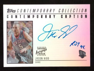 2003-04 Topps Contemporary Caption Jason Kidd "ROY 94" Inscripciones Automático Foto 1 de 4