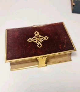 The Book of Common Prayer, Church Services 1853, Velvet & Brass Mounted with Box - Picture 1 of 23