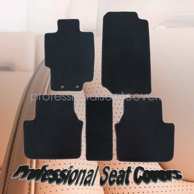 NUEVO Juego completo de alfombrillas delanteras y traseras de terciopelo negras para ACURA TL 2004-2008 Foto 1 de 4