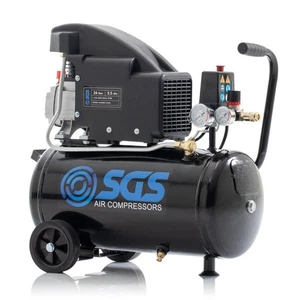 SGS Air Compressor 24 Litre, 5.5 CFM, 1.5 HP Safety Valve & Pressure Gauge - Picture 1 of 10