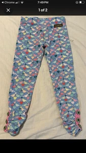 Matilda Jane Repeat After Me Leggings Girls Camp MJC Pants EUC Size 8 - Picture 1 of 3