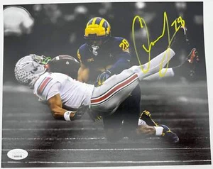 Foto Quinten Johnson autografata 8x10 Michigan Wolverines JSA CoA - Foto 1 di 1