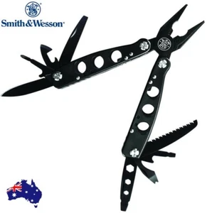 SMITH & WESSON MULTI TOOL KNIFE + NYLON BELT POUCH SWMT1CP - Picture 1 of 2