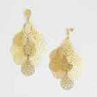 14k Yellow Gold Cocktail Earrings for Women and Ladies, Fashion Dangling Earring