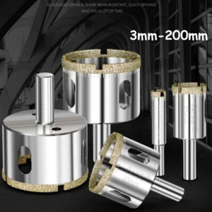 Diamond Drill Bit Hole Saw 3 to 200mm Tile Cutter Ceramic Porcelain Marble Glass - Picture 1 of 8