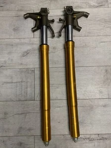 2005 2006 05 06 KAWASAKI NINJA ZX6R OEM FRONT FORKS SHOCK SUSPENSION SET Bent - Bild 1 von 6