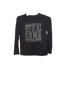 Cat & Jack Boy's Long Sleeve T-Shirt "Top of My Game"-Navy Blue-New with Tags - Picture 1 of 3