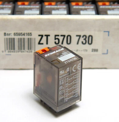 Schrack ZT 570 730 / ZT570730 Netz-Relais, 230V AC Spule, 4x UM 250V / 5A, NOS - Image 1 of 3