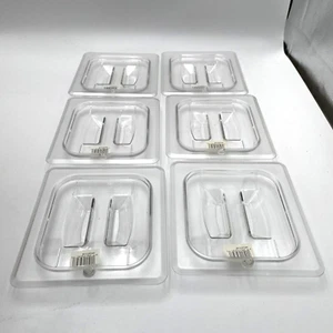 Cambro 60CWCH135 Camwear Clear Polycarbonate Food Covers 1/6 Size Case w/ 6 Lids - Picture 1 of 8
