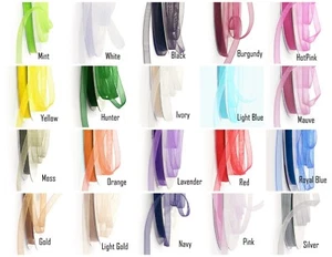 Rotolo nastro organza 1/8" semplicemente trasparente 50 iarde - Foto 1 di 12