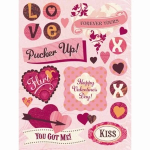 K&Company Smitten Grand Adhesions Stickers Valentines Day Love Hearts - Picture 1 of 1
