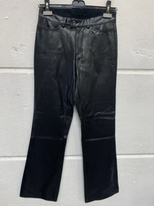 Mavi Ladies Pants Leather Pants Pastel Low Rise, Flare Black W28 L32 - Picture 1 of 4