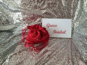 BOLSO DOLLY SATINADO DUQUESA DIAMANTE ROJO RUBÍ B/CHICA FLORERA CRIADA *muestras gratis* - Imagen 1 de 6