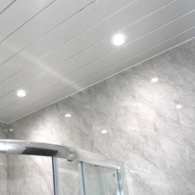 Grey Marble Bathroom Wall Panel + Install Kit, PVC Cladding 1m x 2.4m 10mm - Image 1 of 4