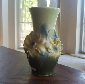 Vintage Royal Copley Carols Corsage Vase ~ Sun flowers 8 " Tall - Picture 1 of 9