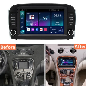 7'' Stereo Radio GPS Navigation Für Mercedes Benz SL R230 SL500 SL600 2001-2005 - Zdjęcie 1 z 24