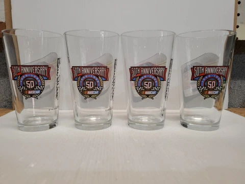 1998 McDonalds Bill Elliot Nascar 50th Anniversary Racing Glasses Complete Set 4 Cover