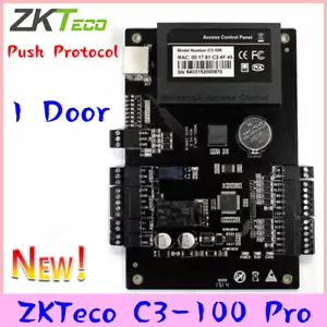 ZKTeco C3-100 Pro 1 Puerta Placa Sistema de Control de Acceso Protocolo Push basado en IP - Imagen 1 de 8