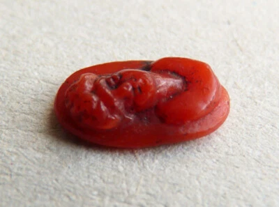 Petit camée en corail femme Bijou ancien 18e siècle pour bague cameo coral - Photo 1/4