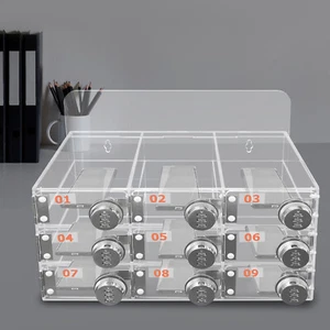 Cell Phone Storage Locker Wall-Mounted Lock Box Acrylic Phone Storage Cabinet US - Afbeelding 1 van 18
