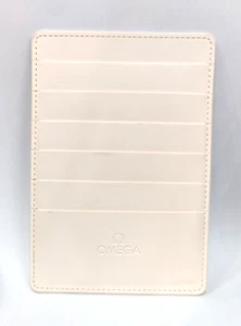 New Genuine Omega Warranty Card Holder Cream Leather New Version - Picture 1 of 9
