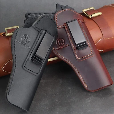 Carry Leather Gun Holster For 1911 MODELS Kimber Para Colt Taurus Brown Black - Image 1 of 4