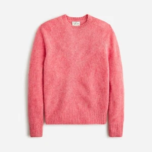 J. CREW Men's Brushed Wool Crewneck Sweater Heather Geranium - NWT - Picture 1 of 3