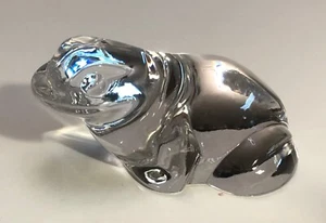 VILLEROY & BOCH Crystal Glass Frog Figurine Paperweight  - Picture 1 of 6