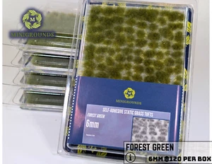 Static Grass Tufts – Forest Green 6mm | Self-Adhesive Wargaming Terrain Basing - Picture 1 of 5