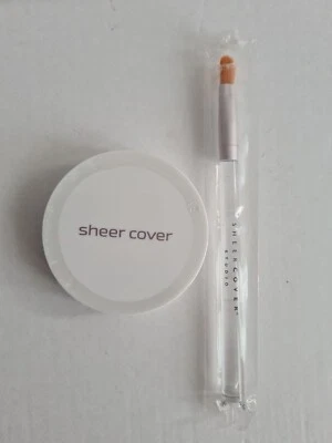 Sheer Cover Conceal & Brighten Trio Concealer MEDIUM TAN 3.7g With Brush New  - Image 1 of 4