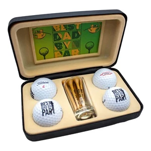 Best Dad By Par Golf Gift Set – Premium Tru Feel Golf Balls, Tees & Keepsakes - Picture 1 of 7