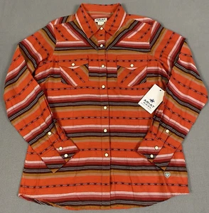 ARIAT Womens M-L REAL Oasis Snap Shirt Aztec Long Sleeve Cowgirl Western NWT - Picture 1 of 14