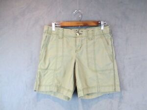 Eddie Bauer Shorts Womens Petite 6 Army Green Pockets Outdoor Casual